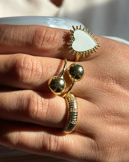 Anillo White Heart