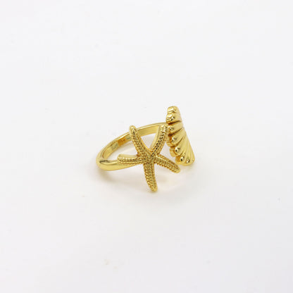 Anillo Estrella de Mar y Conchita